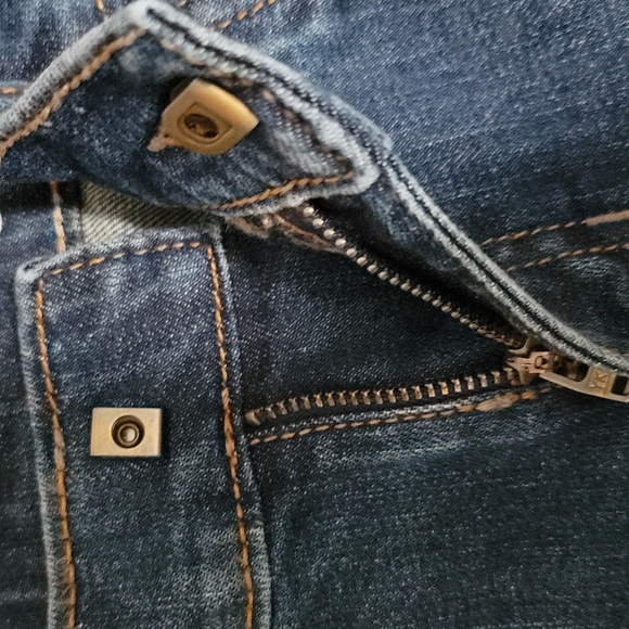 Carters Skinny jeans, boys 8, dark wash, zipper, hook & eye fastener. - Picture 4 of 4